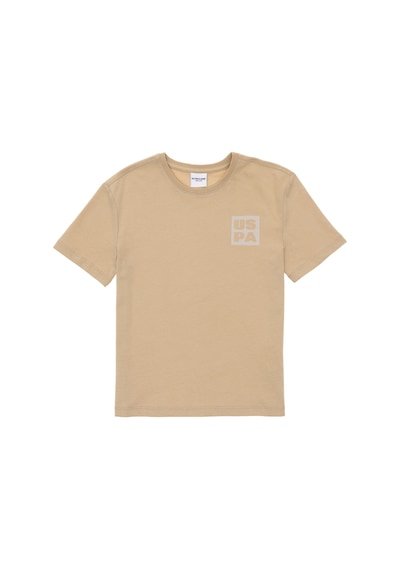 U.S. Polo Assn. Erkek Çocuk Kum Comfort Basic Bisiklet Yaka Tişört 50295447-VR085