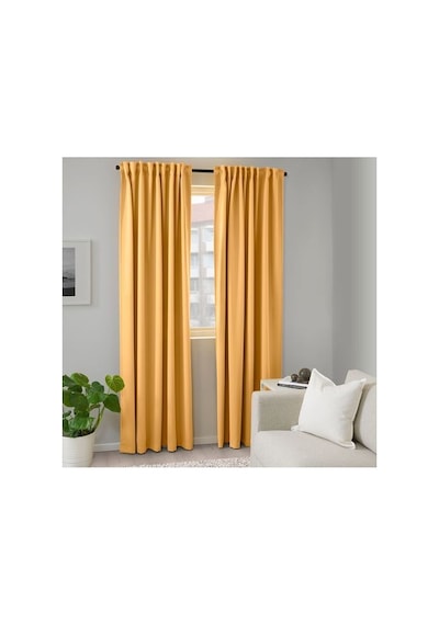 Ikea Majgull Fon Perde 145x300 Cm Hardal