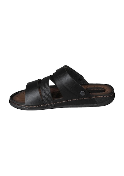 Gezer Erkek Siyah Sandalet Terlik Ortopedik Comfort Tabanlı
