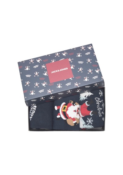 Jack & Jones Jacsanta Xmas Socks Giftbox Erkek Lacivert Çorap - 12221911
