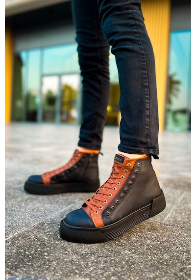 Chekich Ch167 Gst Blazer Erkek Bot Sıyah/taba Siyah - Taba