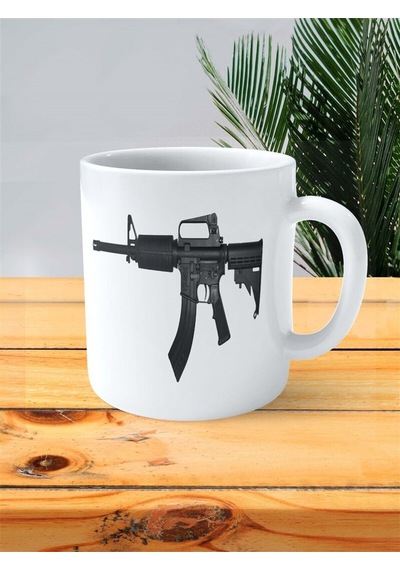 Ar-15 Baskılı Kupa Bardak Kişiye Özel Model 2 Çok Renkli