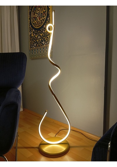 Gold / Home / 120 Cm / Lambader / Alüminyum Gövde / 3 Renk Işık /