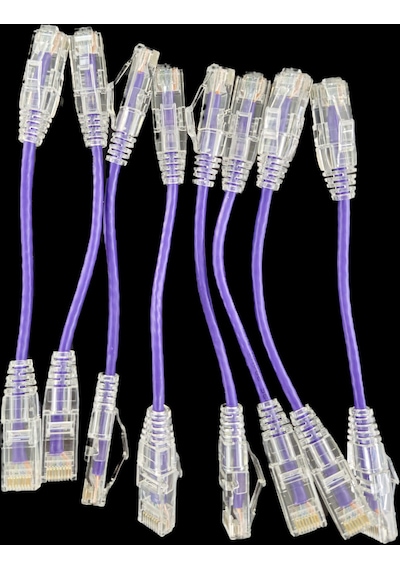 Oem Cat6a 10gıgabyte 50u 0.15cm 28awg Mor Patch Cord Kablo