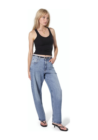 Hiccup Busem V Yaka Ribanalı Tank Top Siyah
