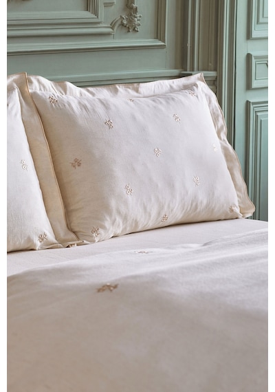 Doqu Home Rosabelle Keten Nevresim Takımı Çift Canvas Ekru