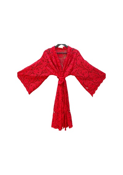 Lila Mare Dantelli Kimono Renkli Renkli