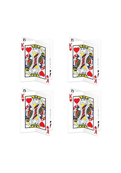 54924 4 Parça 3d Oyun Kartı Merkezi Parçaları, 30,48 Cm, Kağıt, Çok Renkli