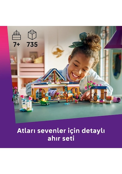 LEGO®  Friends At Ahırı ve Binicilik Akademisi 42688 - 9 Yaş ve Üzeri Çocuklar için Yaratıcı Oyuncak Yapım Seti  (735 Parça)