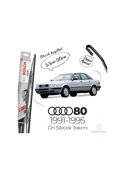 Audi 80 Ön Silecek Takımı 1991 - 1995 Bosch Eco