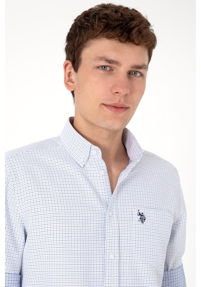 U.S. Polo Assn. Erkek Mavi Cepli Uzun Kollu Gömlek 50306363-VR036