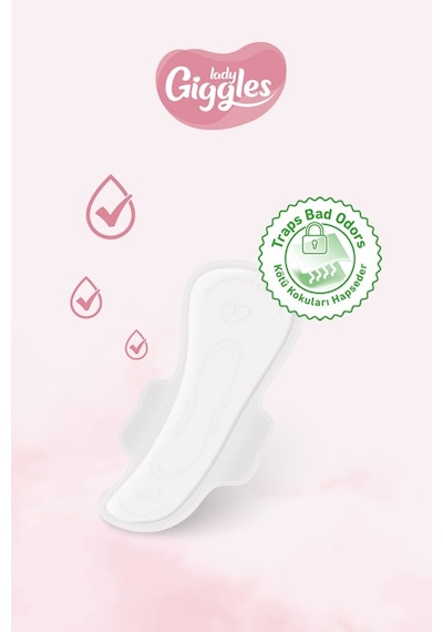 Giggles Lady Soft Hijyenik Ped Gece 12x8 Paket 96 Adet L