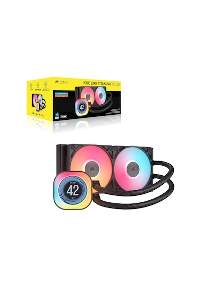 İcue Lınk Tıtan 240 Rx Rgb Lcd Aıo 240mm İşlemci Soğutucusu Cw-9061022-ww Diğer