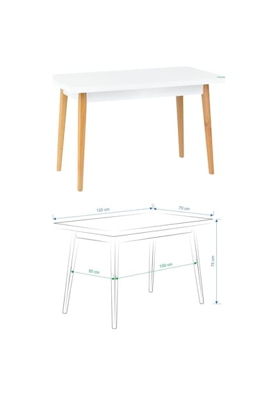 Vilinze Eames Sandalye Avanos Ahşap Mdf Mutfak Masası Takımı - 70x120 Cm Beyaz Vilinze Eames Sandalye Avanos Ahşap Mdf Mutfak Masası Takımı - 70x120 Cm Beyaz
