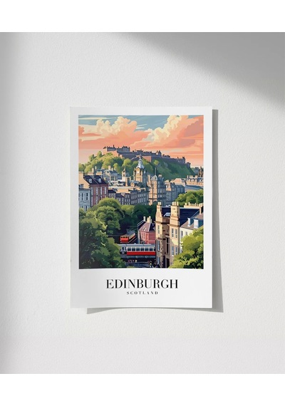 Çerçevesiz Poster Edinburgh'un Tarihi Tepeleri