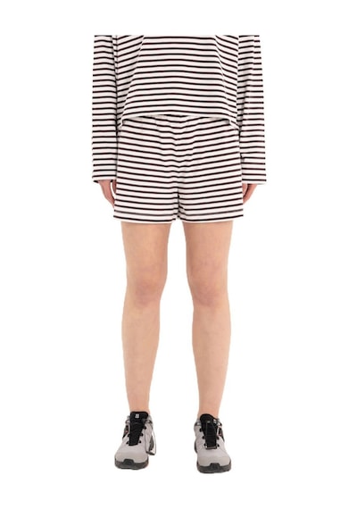 Inguz Stripe Pamuk Şort Siyah - Beyaz