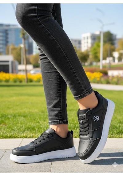 Fort 2081 Best Rahat Hafif Sneaker Ayakkabı Siyah - Beyaz