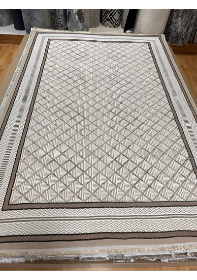 Bertuğ Halı Ada Serisi 09 Salon Oturma Odası Halısı 6m2 200x290 Krem - Vizon