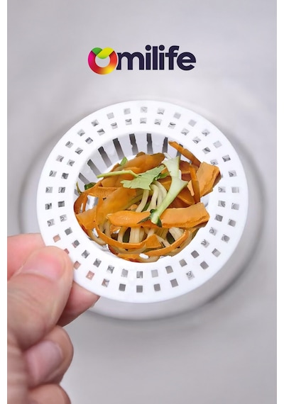 2 Adet Plastik Lavabo Gider Süzgeci Mutfak Evye Gider Filtresi Saç Kıl Yemek Artığı Tutucu