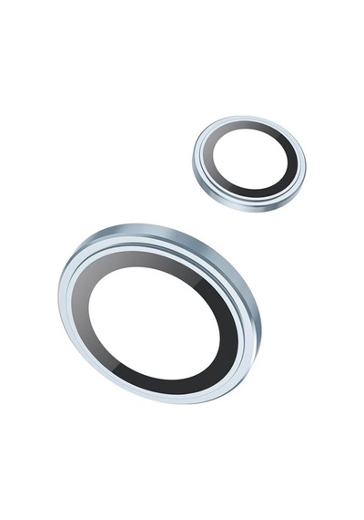 Hoco Crystal Clear iPhone Uyumlu 15-15 Plus Hd 3d Metal Çerçeveli Kamera Koruyucu Lens- 5775 Şeffaf