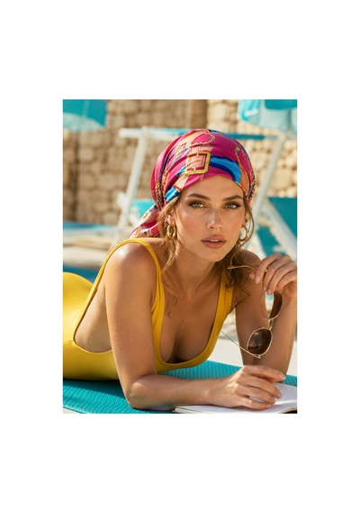 Lilly Gül Kırmızı Pembe Renkli Eşarp Kırmızı Kırmızı