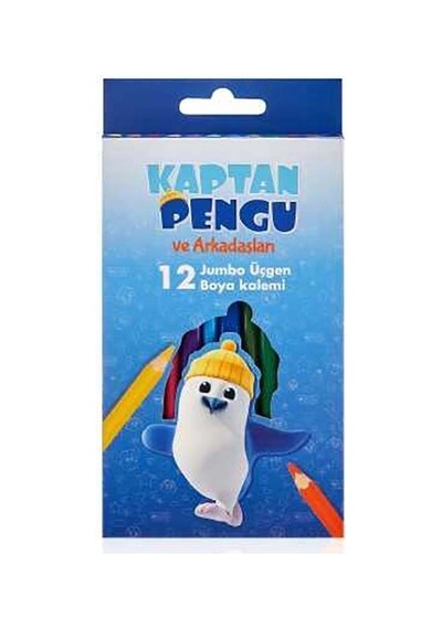 Adel Pengu Üçgen 12 Li Jumbo Boya Kalemi Karışık