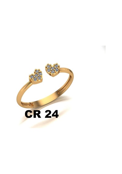 Çgk Çiğdem Gürel Kuyumculuk Minimal Kalpler Çıtır Altın Yüzük Gold