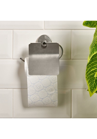 Akınn Lüx Geniş Kapaklı Kağıtlık - Krom - 13x5x12,3 Cm Renkli