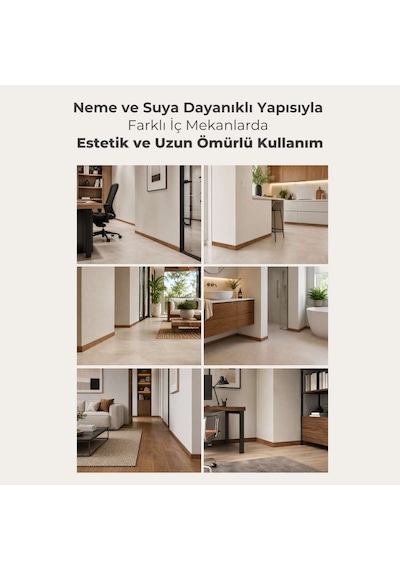 Esquero Kablo Kanallı PVC Süpürgelik 250 cm, Açılabilir Kapaklı, Bodur, ESQ611