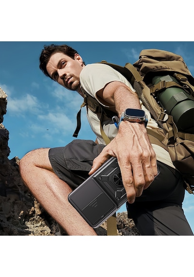 Xiaomi Redmi 15c Kılıf Kamera Korumalı Zırh Tank Sürgülü Vega Kapak Mavi