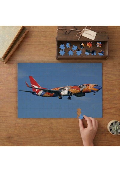 Gökyüzünde Renkli Uçak Tasarımı 240 Parça Ahşap Puzzle Ahşap Kutuda Mpy10054