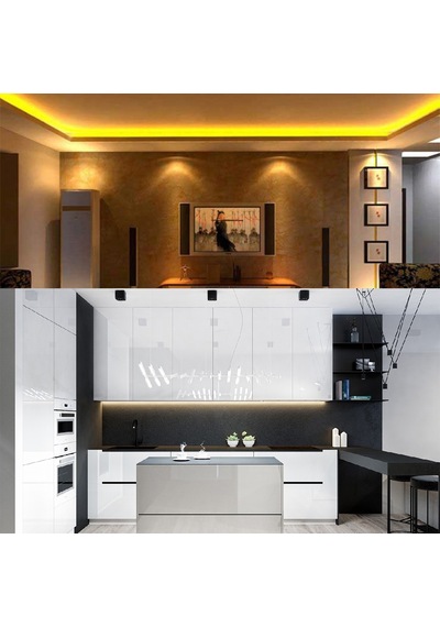 3 Çipli Silikonsuz Şerit Led İç Mekan Led Aydınlatması Beyaz