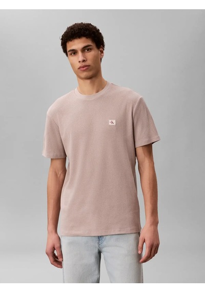 Calvin Klein Ss Waffle Badge Crew, K6b Pembe Erkek T-shirt