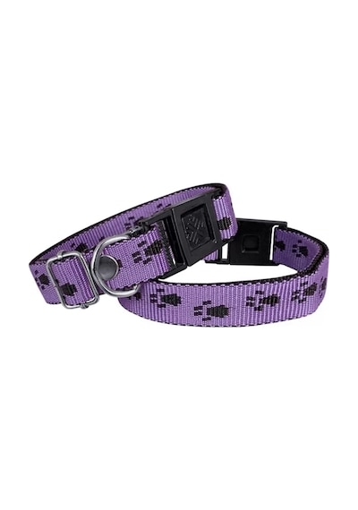 Markapet Köpek Tasması Patili Dokuma 2 cm - Min: 30 cm - Max: 50 cm Mor