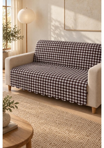 Çok Amaçlı Kadife Koltuk Örtüsü Kaymaz Süngerli 165x215 Cm Modern Bohem Çekyat Şalı Piknik Masa Örtüsü Alk4 Antrasit