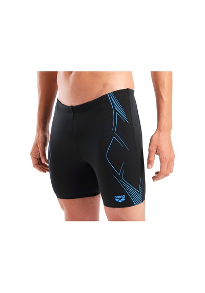 Arena Graphic Swim Mid Erkek Siyah Yüzücü Mayo 011185508