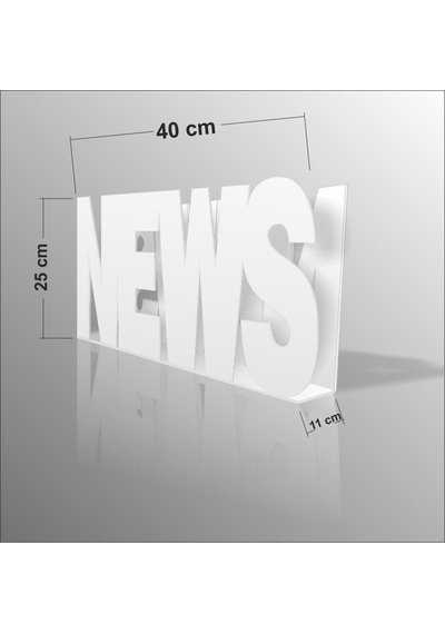 40X25Cm Beyaz News Yazılı Gazetelik Broşürlük İnsörtlük Dergilik