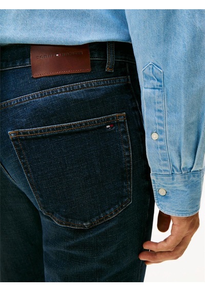 Tommy Hilfiger Straıght Denton Str Blacker Blue Erkek Mavi Denim Pantolon - Mw0mw40354