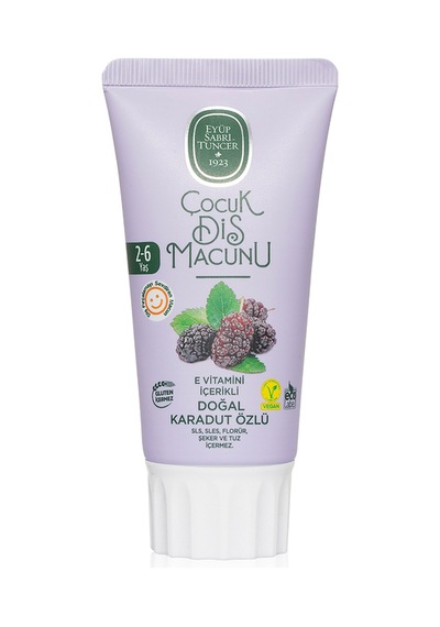 Doğal Karadut Özlü 2-6 Yaş Çocuk Diş Macunu 60 Ml