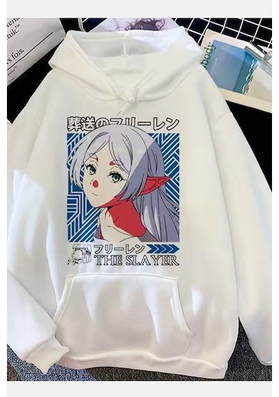 Frieren Beyaz Sweatshirt BEYAZ