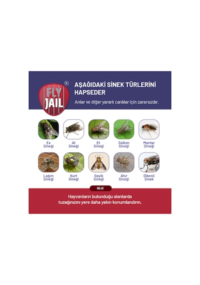 FLY JAIL | LONG JAR, 1.5 LİTRE KAVANOZ TİPİ KARASİNEK TUZAĞI