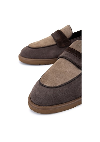 Tamer Tanca Erkek Hakiki Deri Kahverengi Loafer Ayakkabı 1171 295-01 Erk Ayk Y26 Taupe/sıgaro