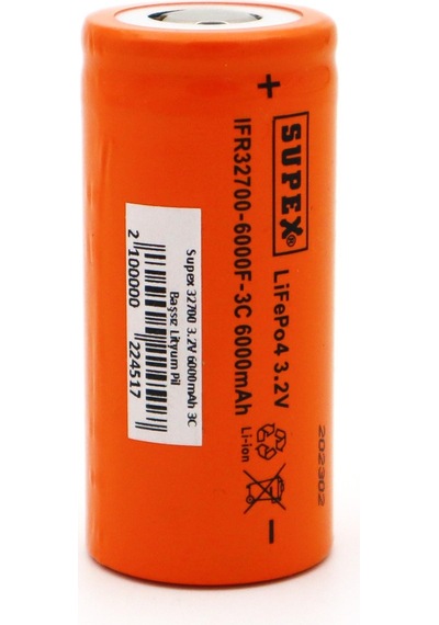 Supex 32700 3.7 Volt 6000ma 3c Düz Kafa Pil