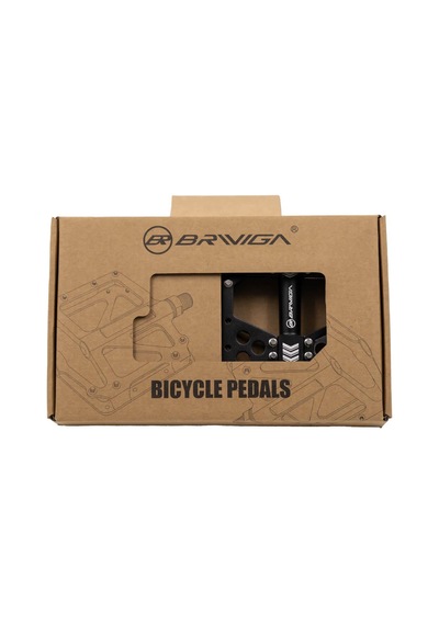 Briviga Bisiklet Pedalı Siyah Gümüş Alüminyum Alaşımlı Rulmanlı Platform Freeride Bisiklet Pedalı