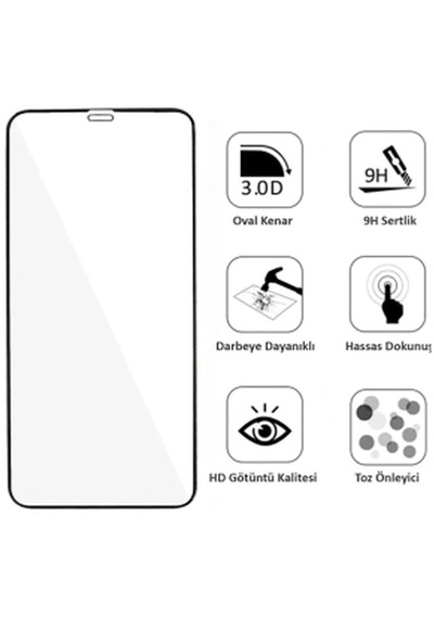 Apple Uyumlu iPhone 14 Pro Max  9d Tam Kaplayan Parmak Izi Bırakmayan Ekran Koruyucu Film