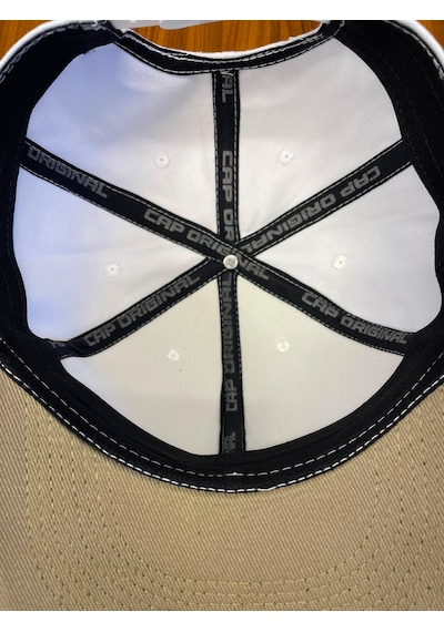 Hamze Hip Hop Snapback Rapper Basic Gabardin Cap Şapka Beyaz - Bej