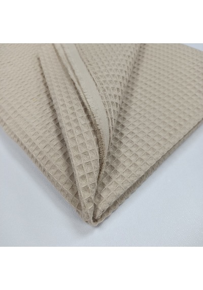 Waffle Pike Bornozluk Kumaş 100% Pamuk W-05 Bej