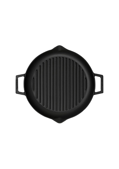 Lava Döküm Yuvarlak Izgara Tava Metal Kulplu Çap 26 CM