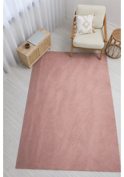 Dream Color Pembe Yumuşak Yüzeyli Kaymaz Makinede Yıkanabilir Halı Renkli