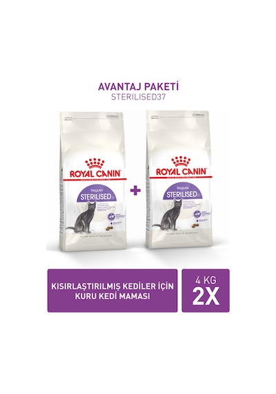 Royal Canin Sterilised37 Kısırlaştırılmış Yetişkin Kedi Maması 2 x 4 KG